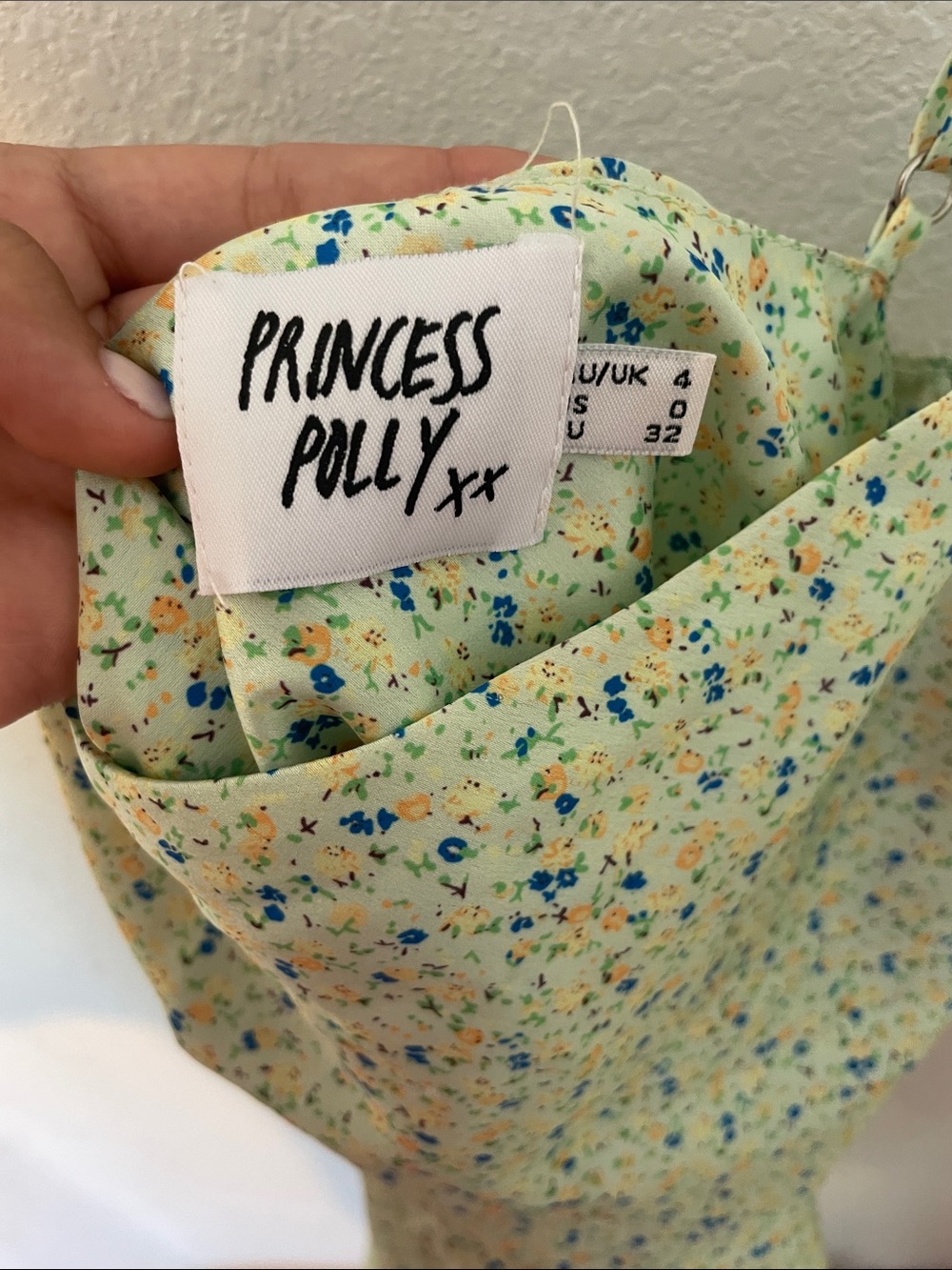 Princess Polly Light Green Floral Slip Dress - Picture 3 of 3